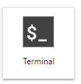 Screenshot of the terminal button in Jupyter Launcher